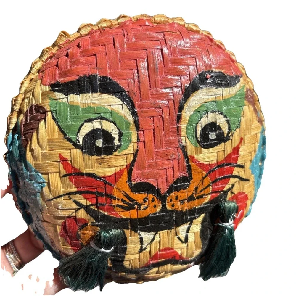 Set of 4 Vietnamese Basket Weave Masks 6